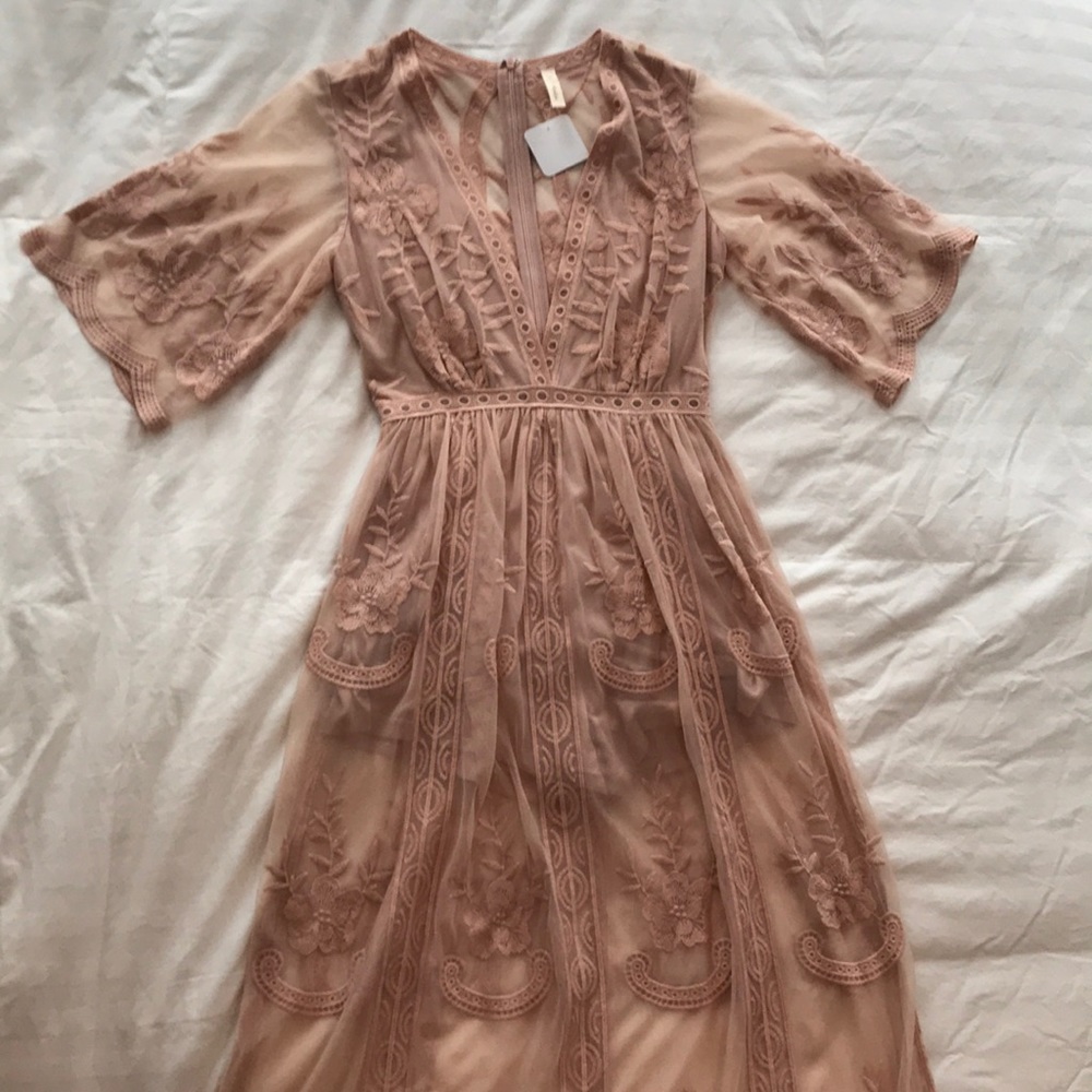 Lacey Sheer Dress (with romper underneath)